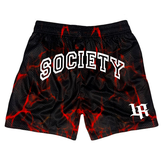 Red Flames Mesh Shorts